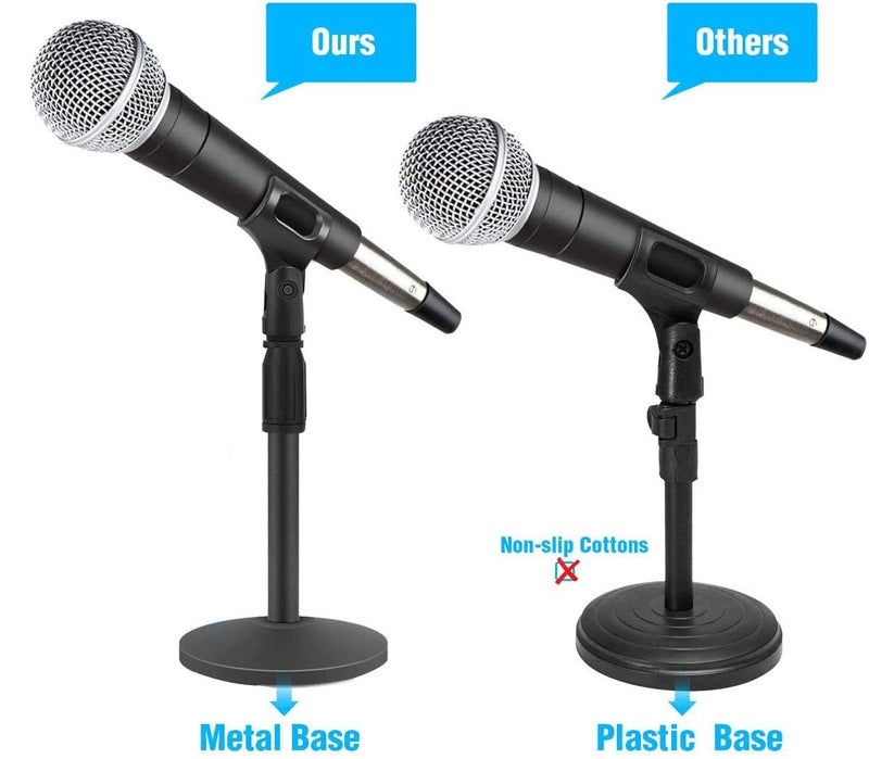 Hamosky Desktop Microphone Stand, Upgraded Adjustable Table Mic Stand with Non-Slip Metal Base for Blue Yeti Snowball Spark & Other Microphone - Image 3